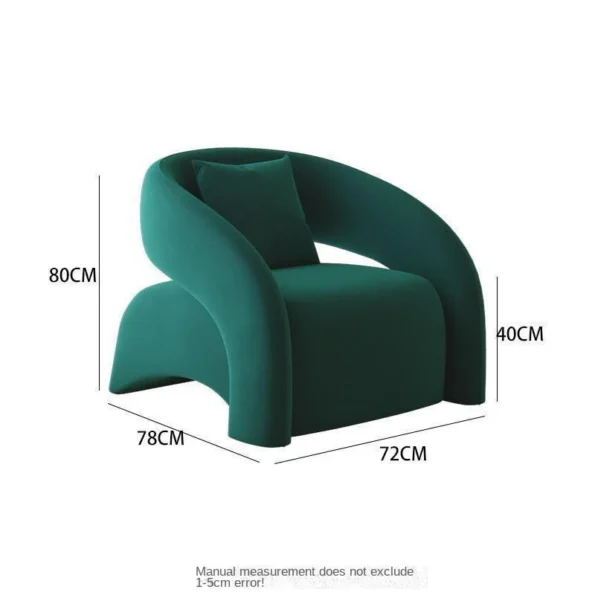 Casual Fabric Single Sofa Nordic Simple Living Room Furniture With Armrest And Backrest Lounge Chair Modern Leisure Sofa Chair - Image 2