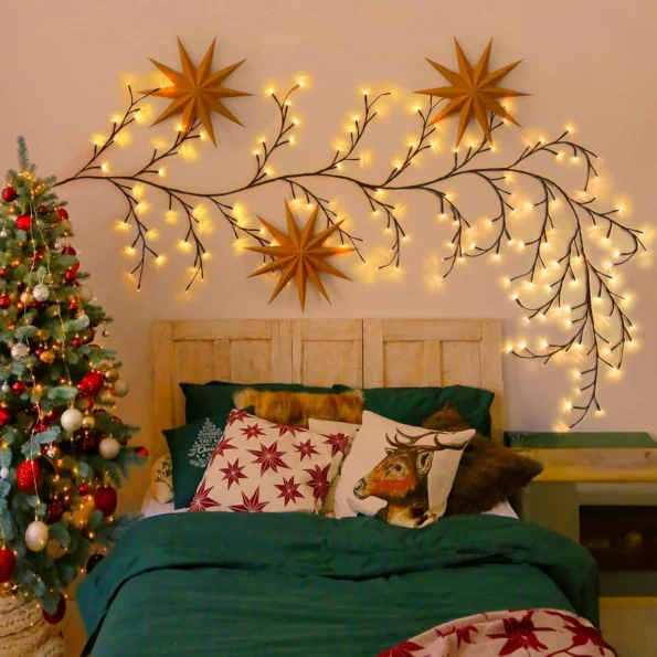 LED USB Tree Branch Rattan Light 72/96LEDS Warm White Light Waterproof For Garden Wall Bedroom Indoor Outdoor Christmas Decor - Image 6