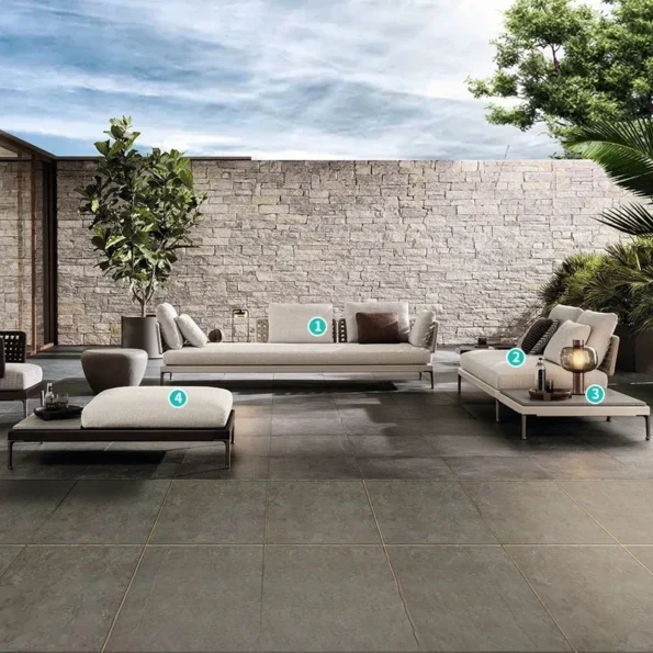 Courtyard Balcony Outdoor Sofa Leisure Terrace Designer Sunshine Room Garden Sofa Corner Vine Weaving Furniture Combination - Image 3