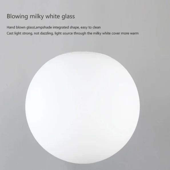 Nordic LED ceiling light Glass White Ball ceiling lamp Minimalist bathroom Balcony Bedroom Entrance Light fixture Indoor lightin - Image 4