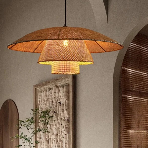 Vintage Rattan Lamp New Restaurant Pendant Lights Home Decor Dining Room Kitchen Loft Suspension Lustre Handmade Light Fixtures - Image 3