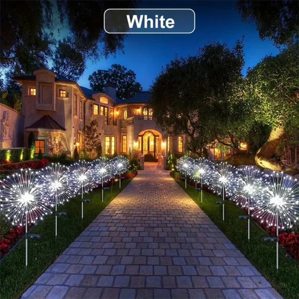 90-200LED Solar Firework Light Waterproof Outdoor 8 Lighting Modes Fairy String Light Christmas Solar Lights Garden Decoration - Image 7