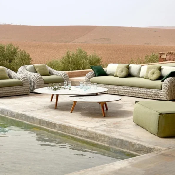 Outdoor Garden Sofa Lounge Single Floor Terrace Sofa Patio Sectional Sedie Da Giardino Esterno Outdoor Furniture - Image 3