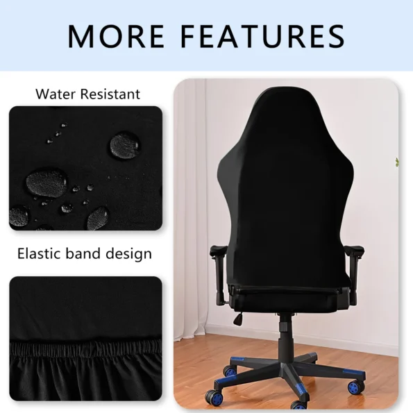 4pcs/set Elastic milk silk water and electricity resistant competitive chair cover, internet cafe gaming hall chair cover - Image 3