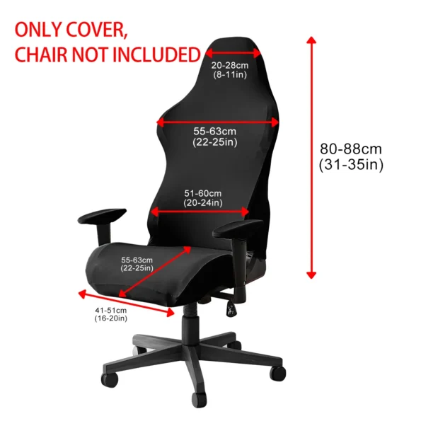 4pcs/set Elastic milk silk water and electricity resistant competitive chair cover, internet cafe gaming hall chair cover - Image 4
