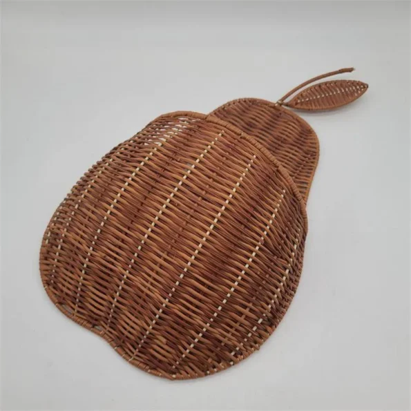 Handmade Rattan Apple Shaped Storage Basket - Image 4