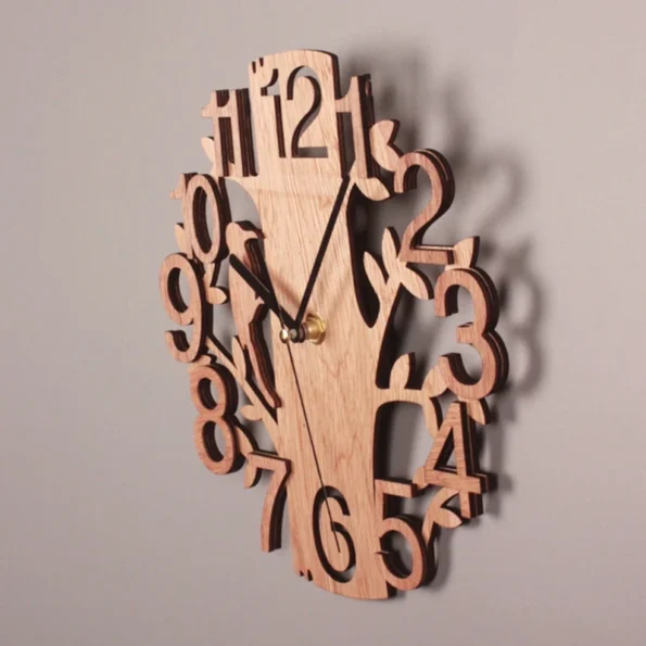 Wooden Tree Shape Wall Clock - Image 5
