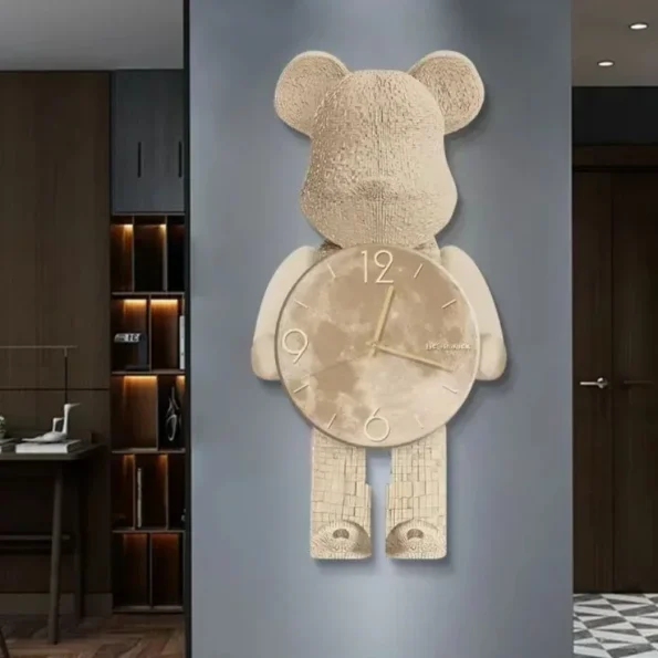 Creative Wall Clock - Cartoon Bear Design - Image 3