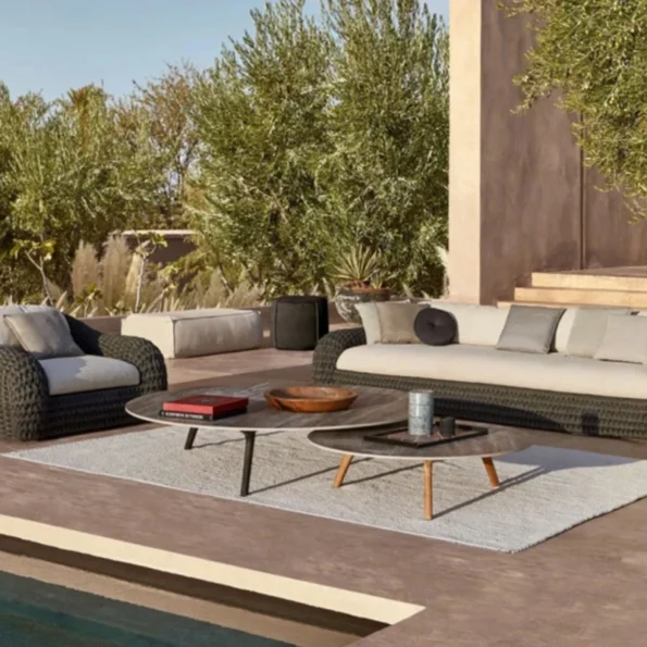 Outdoor Garden Sofa Lounge Single Floor Terrace Sofa Patio Sectional Sedie Da Giardino Esterno Outdoor Furniture - Image 4