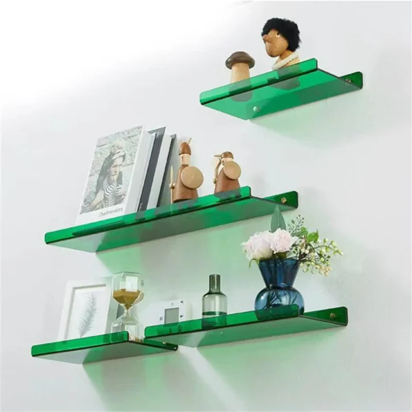 Acrylic Shelf for Wall Storage,Floating Bookshelves,Display Shelf Organizer for Bathroom,Bedroom,Living Room,Kitchen,Room Decor - Image 3