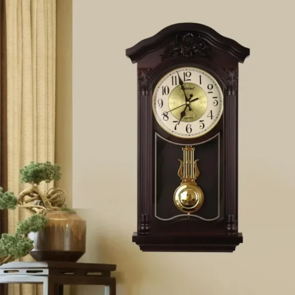 Large Vintage Pendulum Wall Clock - Image 2