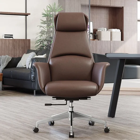 Executive Office Chair Comfort Leather Conference Support Hardwood Ergonomic Luxury Boss Chairs Wheels Cadeira Modern Furniture - Image 2