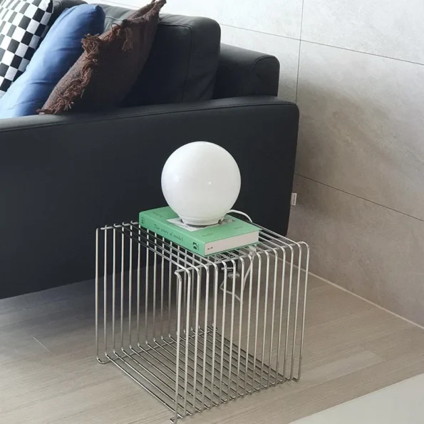 Simple And Creative Design Sofa Edge Table Can Be Used As A Mini Shelf Line Small Table Stainless Steel Small Coffee Table New