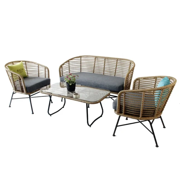 Outdoor sofa rattan furniture rattan chair outdoor patio hotel rattan sofa set - Image 2