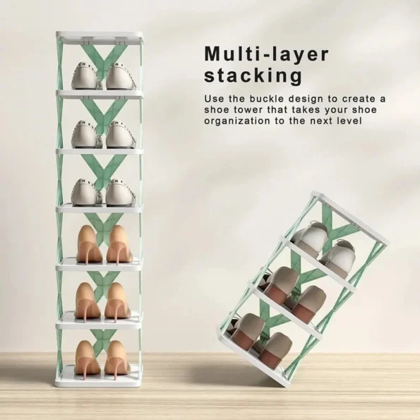 Shoe Storage Shelf Shoe Rack Organizer Organizers Racks Indoor Storage Furniture Bedroom Multi-Layer Detachable Storage Cabinet - Image 4