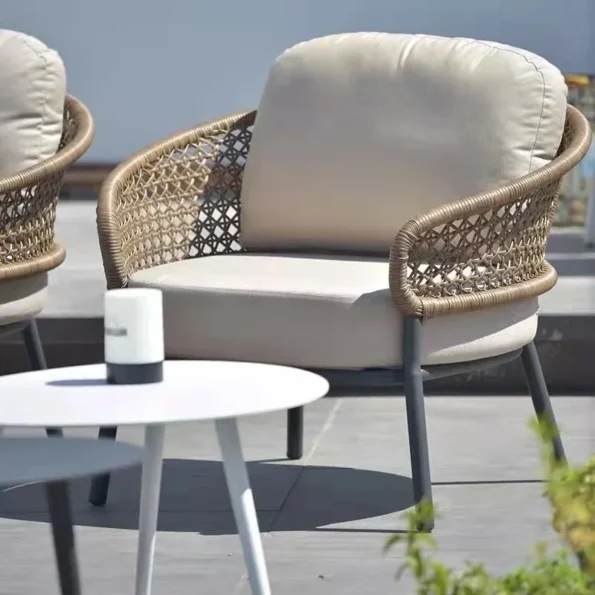 Modern Fancy Outdoor Sofa Nordic Relax Designer Individual Outdoor Bamboo Balcony Folding Portable Sofa Dining Chairs Furniture - Image 5