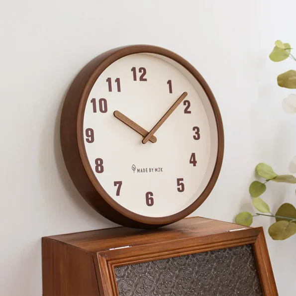 Solid Wood Wall Clock - Retro Modern Silent Timepiece - Image 2
