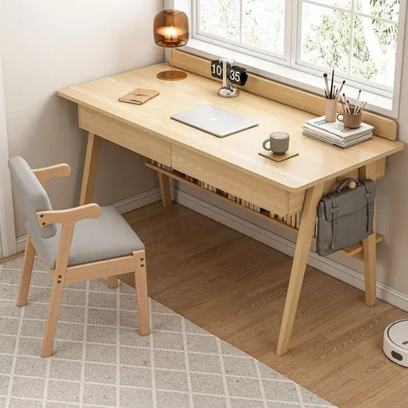 Bedroom Study Computer Table Wooden Drawers Modern Minimalist Gaming Desk Bookcase Corner Biurka Komputerowe Office Furniture