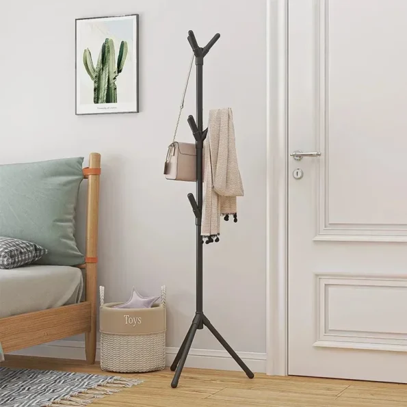 Mobile Floor Standing  Multi HookClothes Rack Tree Branch Shape  and Convenient Coat Rack for Home Living Room Clothing Storage - Image 4