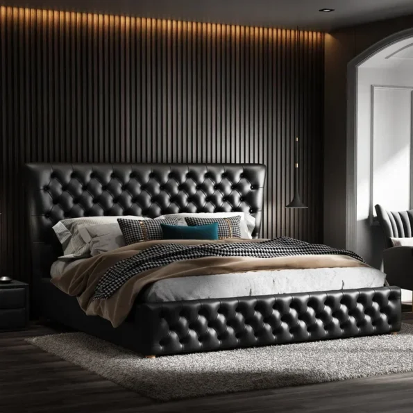 Italian Modern Leather Bed Frame