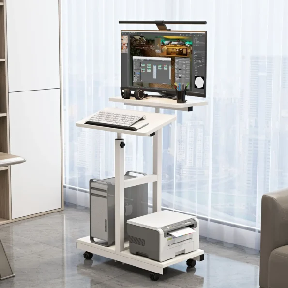 Standing Corner Computer Table Laptop Study Bedroom Removable Gaming Desk Height Adjustment Escritorios De Computadora Furniture - Image 8