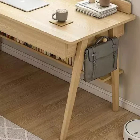 Bedroom Study Computer Table Wooden Drawers Modern Minimalist Gaming Desk Bookcase Corner Biurka Komputerowe Office Furniture - Image 3