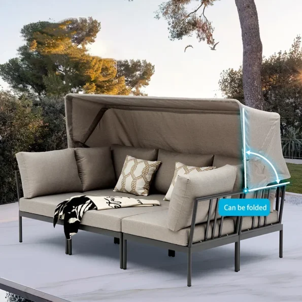 Outdoor Garden Courtyard Villa Homestay Leisure With Canopy Sofa Four-piece Home Combination - Image 2