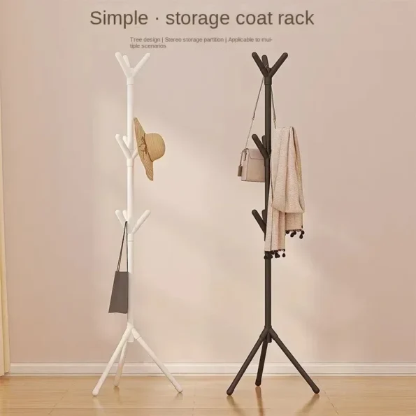 Mobile Floor Standing  Multi HookClothes Rack Tree Branch Shape  and Convenient Coat Rack for Home Living Room Clothing Storage - Image 2
