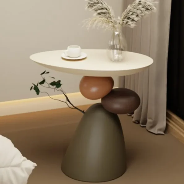 Casual Style Table Can Be Used As A Living Room Small Unit Cream Style Light Luxury Table High-end Sofa Practical Side Table - Image 3