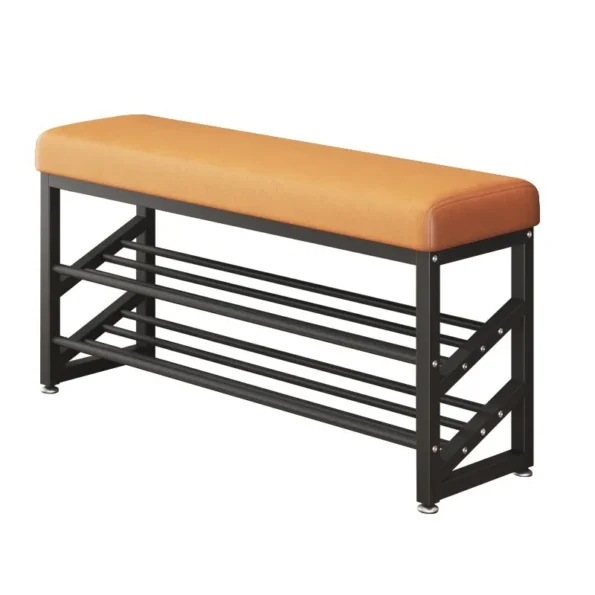80cm Shoe Rack Bench, 3-Tier Metal Shoe Storage Organizer, Entryway Bench for Entryway Bedroom, Shoe Bench with Storage 신발 벤치 - Image 4