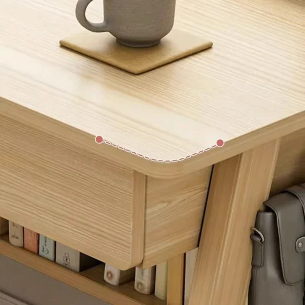 Bedroom Study Computer Table Wooden Drawers Modern Minimalist Gaming Desk Bookcase Corner Biurka Komputerowe Office Furniture - Image 4