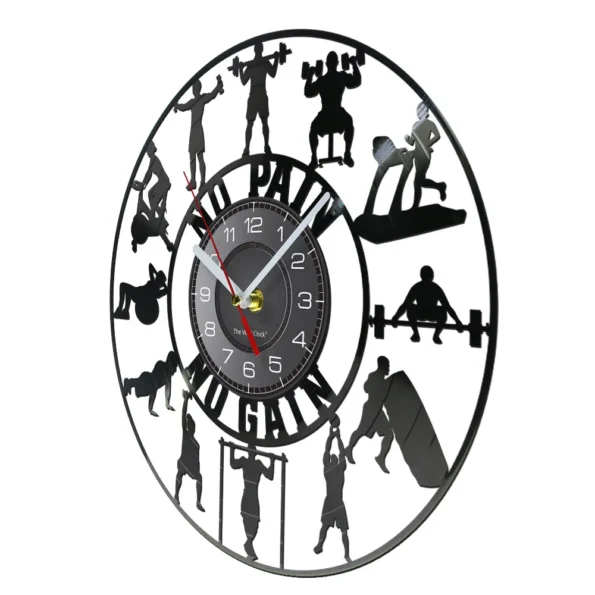 Bodybuilding Kettlebell Gym Sign Wall Clock - Image 3
