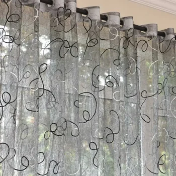 Bird Nest Embroidered Tulle Curtains