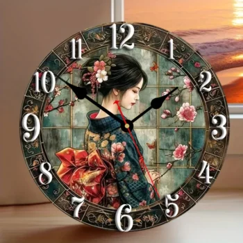 Round Wooden Wall Clock