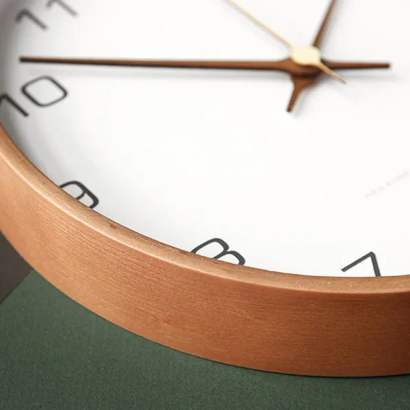 Clocks Solid Wood Transparent Glass Wall Clock - Image 4