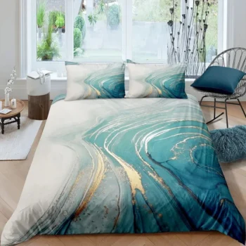 Nordic Marble Pattern 3D Bedding Set,