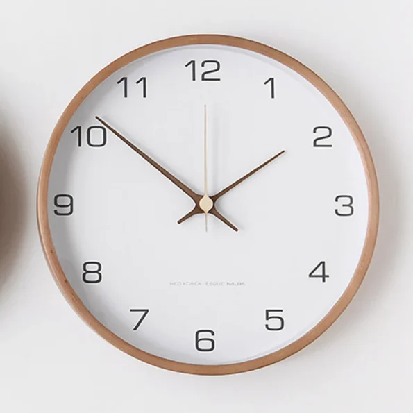 Clocks Solid Wood Transparent Glass Wall Clock - Image 6
