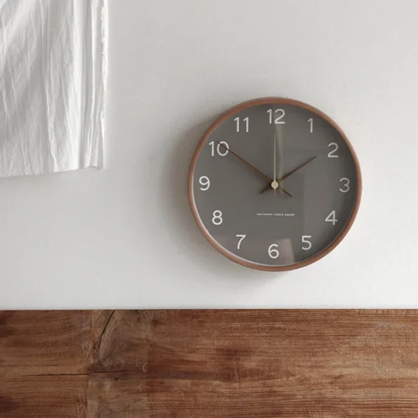 Clocks Solid Wood Transparent Glass Wall Clock - Image 5