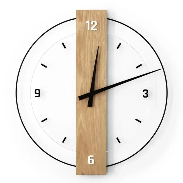 Mute Wood Wall Clock