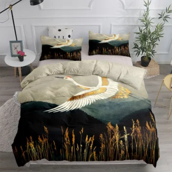 Japanese Crane Duvet Cover Set