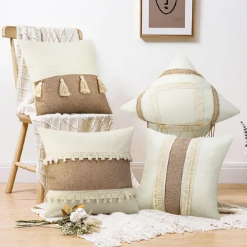 Bohemian Nordic Beige Cushion Cover