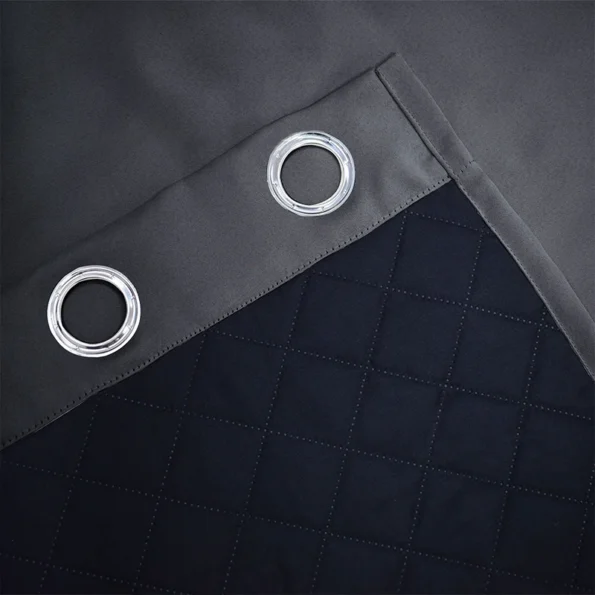 Muwago Warm Folder Cotton Curtains for Winter Thermal Insulated 100% Blackout Sound Proof Drapes with Black Backing Cold Windproof - Image 5