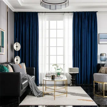 Fashion Royal Blue Velvet Curtains